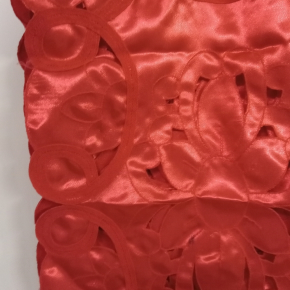 10 Vintage Satin Embroidered Cut-out Placemats, Table Mats 17x11" - Picture 5 of 7